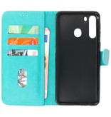 Bookstyle Wallet Cases Hoesje voor Samsung Galaxy A21 Groen