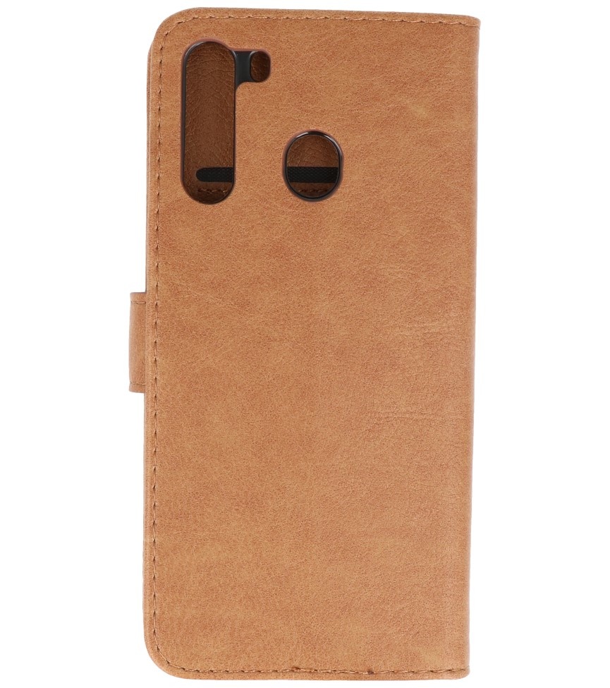 Bookstyle Wallet Cases Hoesje voor Samsung Galaxy A21 Bruin