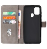 Bookstyle Wallet Cases Hoesje voor Samsung Galaxy A21s Grijs