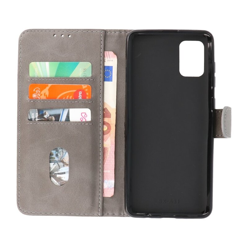 Funda Estuche Bookstyle Wallet para Samsung Galaxy A31 Gris