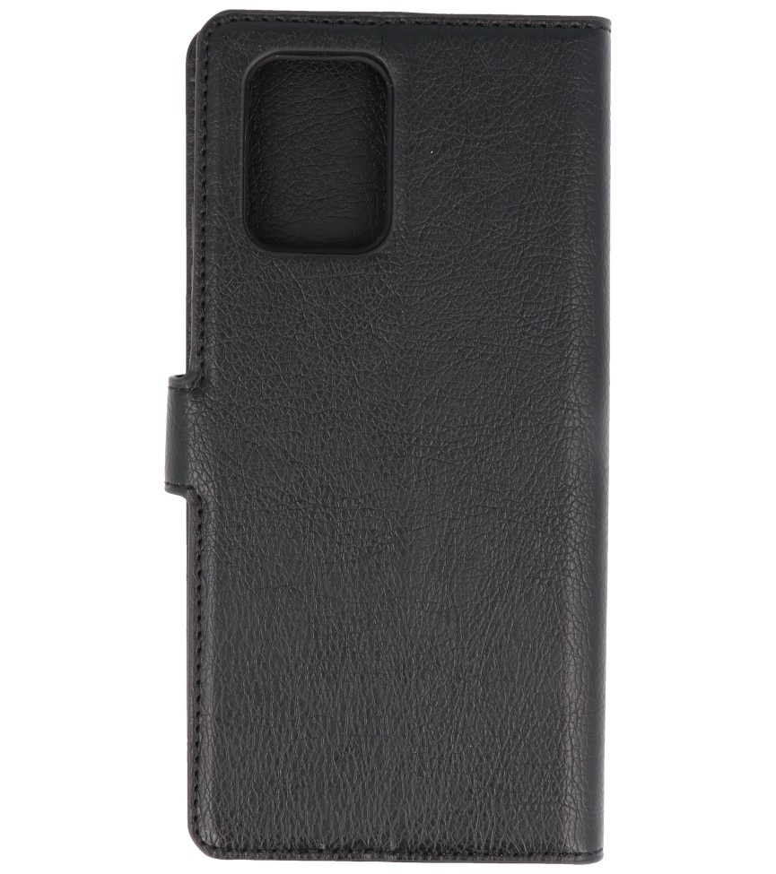 Estuche de lujo tipo billetera para Samsung Galaxy S10 Lite, negro