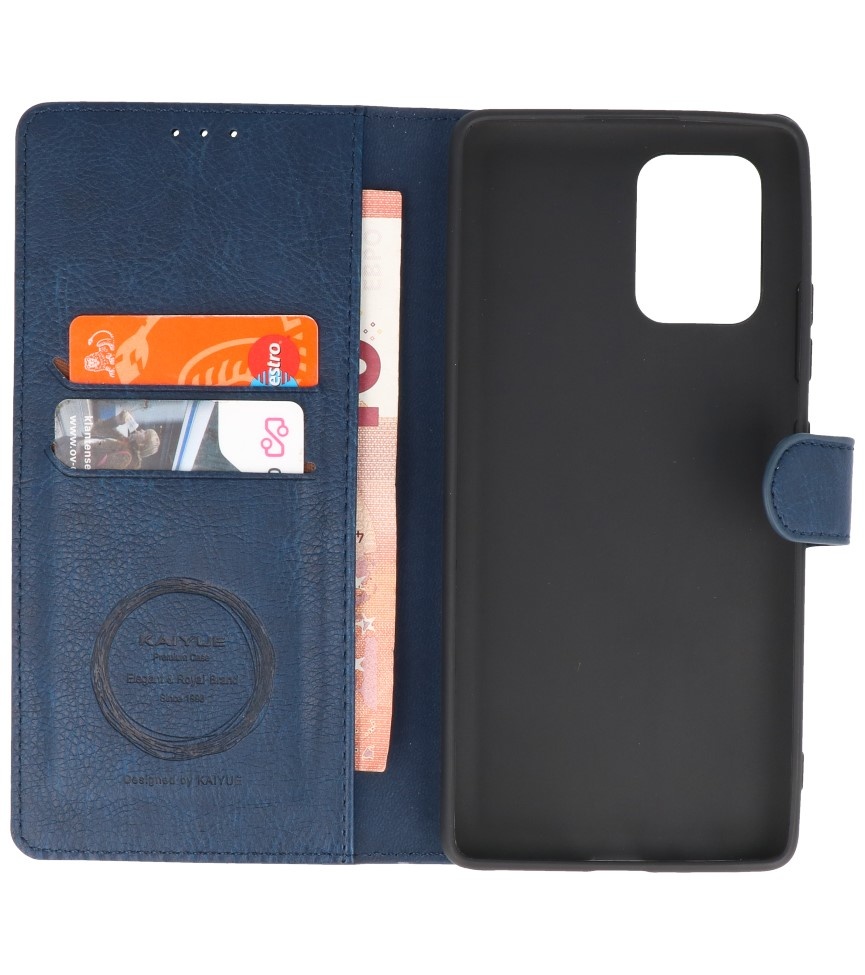 Luxus Brieftasche Fall für Samsung Galaxy S10 Lite Navy