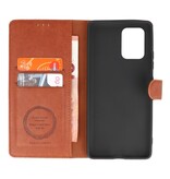 Luxe Portemonnee Hoesje voor Samsung Galaxy S10 Lite Bruin
