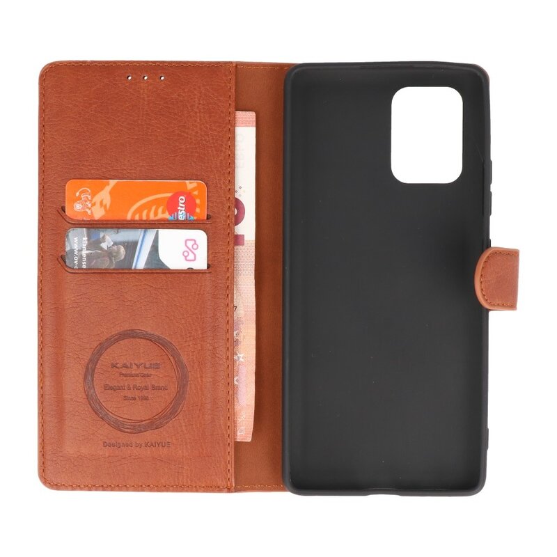 Luxury Wallet Case for Samsung Galaxy S10 Lite Brown