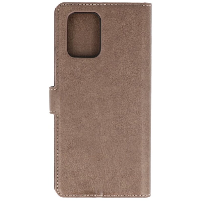 Estuche de lujo tipo billetera para Samsung Galaxy S10 Lite gris
