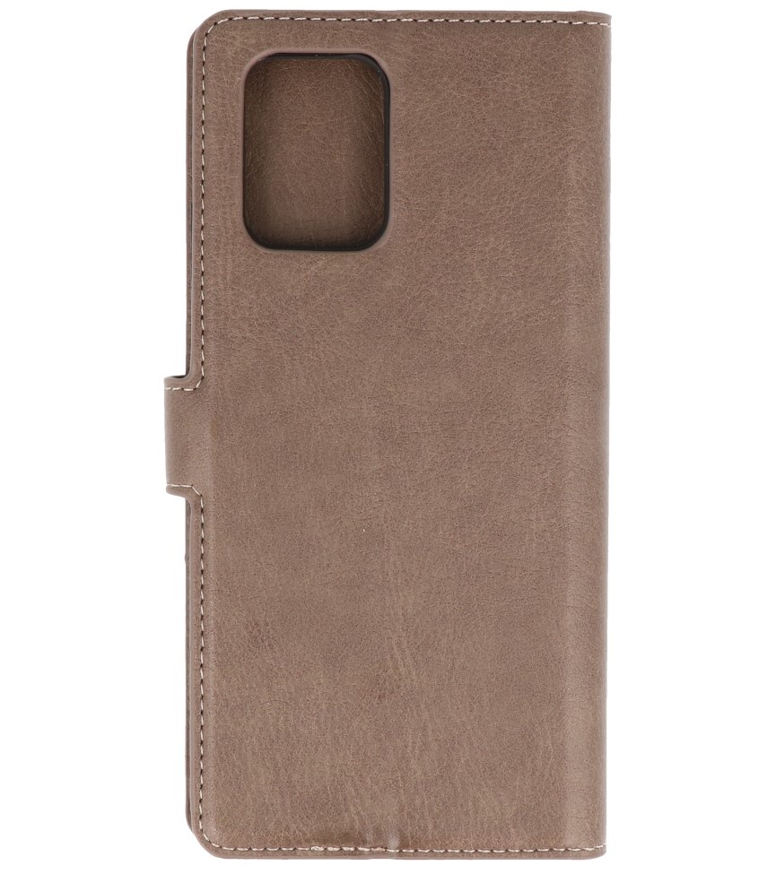 Estuche de lujo tipo billetera para Samsung Galaxy S10 Lite gris