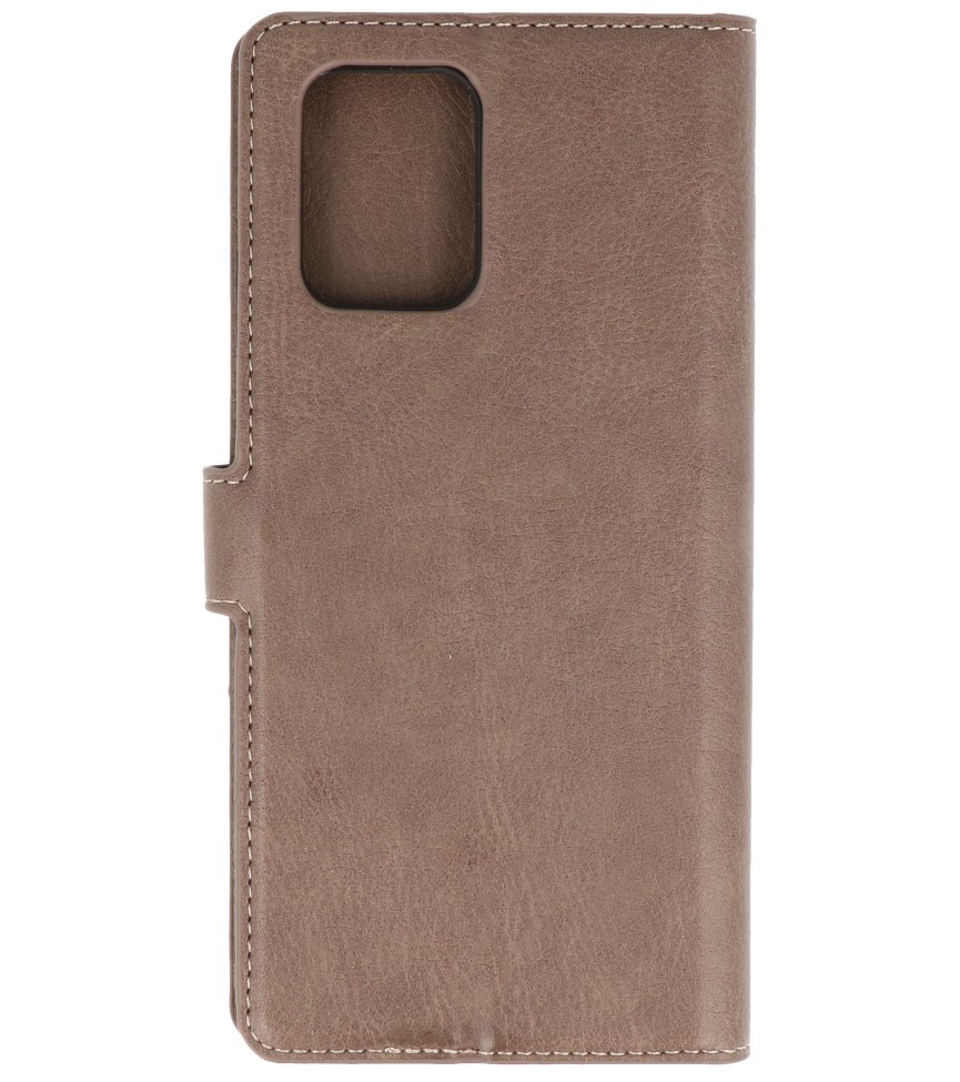 Luxe Portemonnee Hoesje voor Samsung Galaxy S10 Lite Grijs