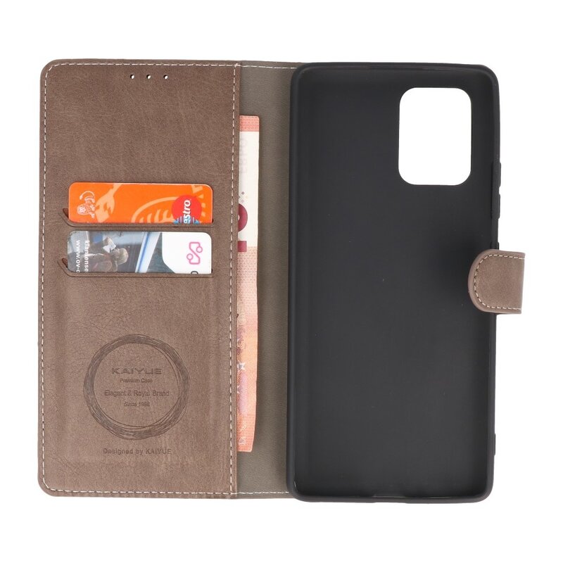 Luxury Wallet Case for Samsung Galaxy S10 Lite Gray
