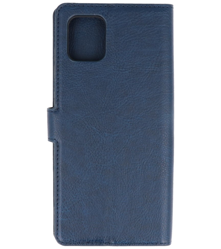 Étui portefeuille de luxe pour Samsung Galaxy Note 10 Lite Navy