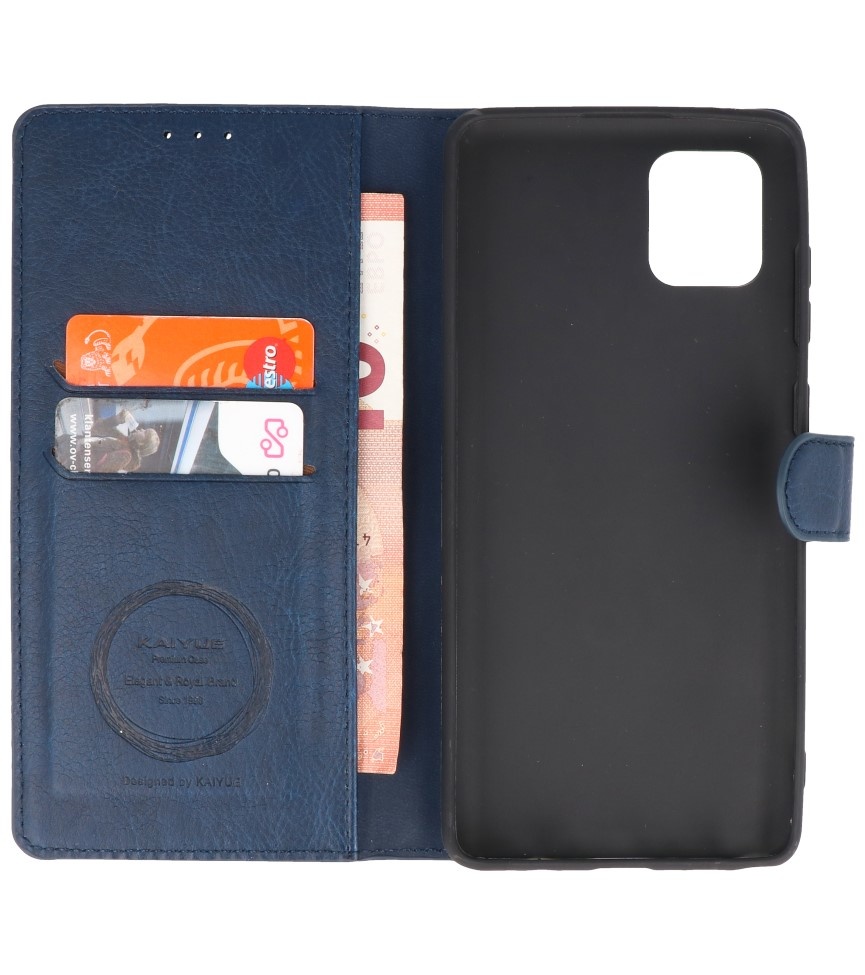 Luxe Portemonnee Hoesje voor Samsung Galaxy Note 10 Lite Navy