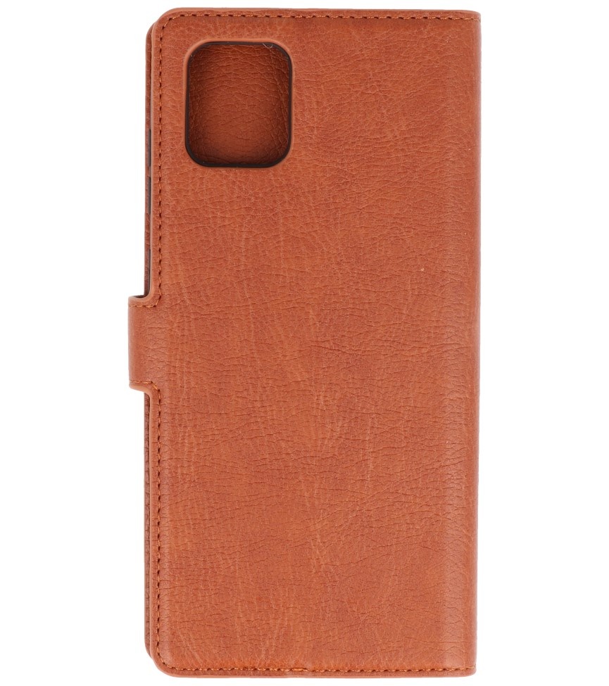 Etui Portefeuille de Luxe pour Samsung Galaxy Note 10 Lite Marron