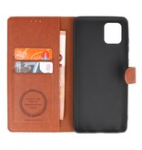 Luxury Wallet Case for Samsung Galaxy Note 10 Lite Brown