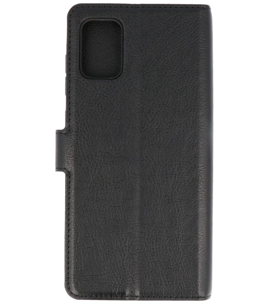 Estuche de lujo tipo billetera para Samsung Galaxy A31, negro