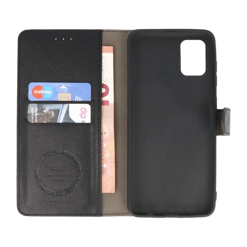Luxe Portemonnee Hoesje voor Samsung Galaxy A31 Zwart