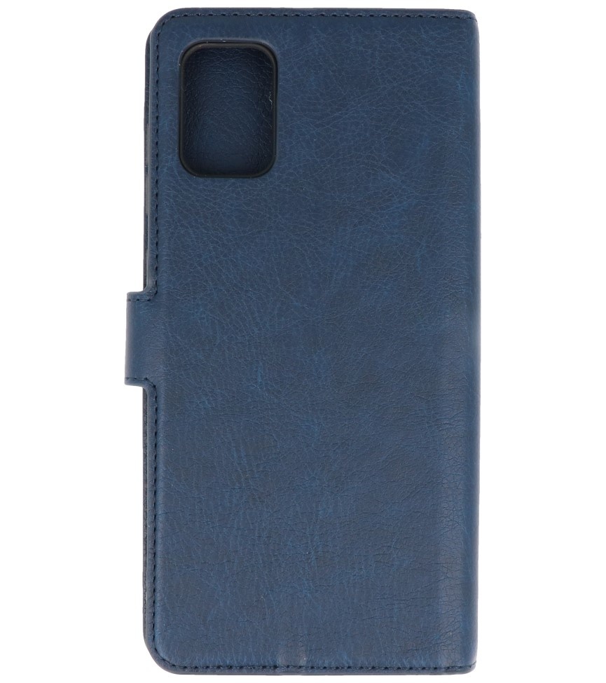 Luxus Brieftasche Fall für Samsung Galaxy A31 Navy