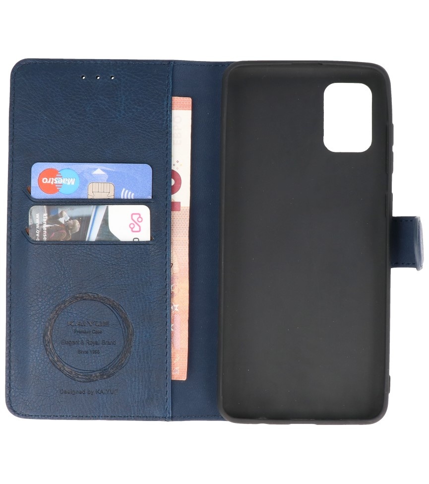 Luxe Portemonnee Hoesje voor Samsung Galaxy A31 Navy