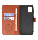 Luxury Wallet Case for Samsung Galaxy A31 Brown