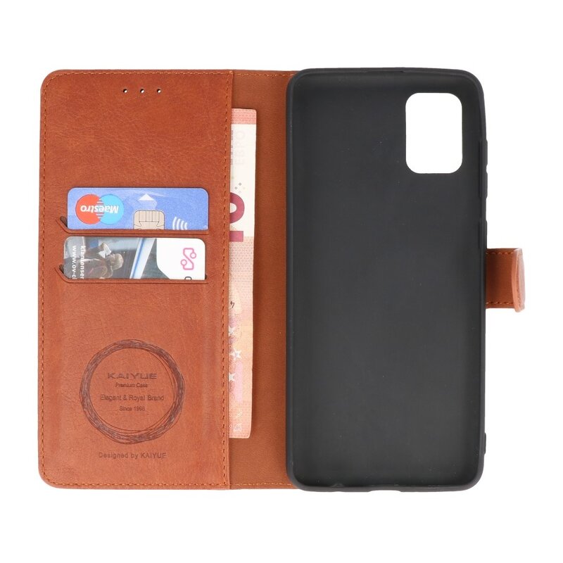 Luxe Portemonnee Hoesje voor Samsung Galaxy A31 Bruin