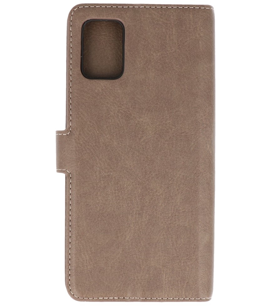 Luxe Portemonnee Hoesje voor Samsung Galaxy A31 Grijs