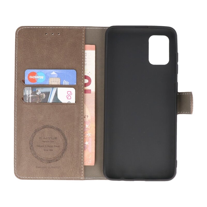Luxury Wallet Case for Samsung Galaxy A31 Gray