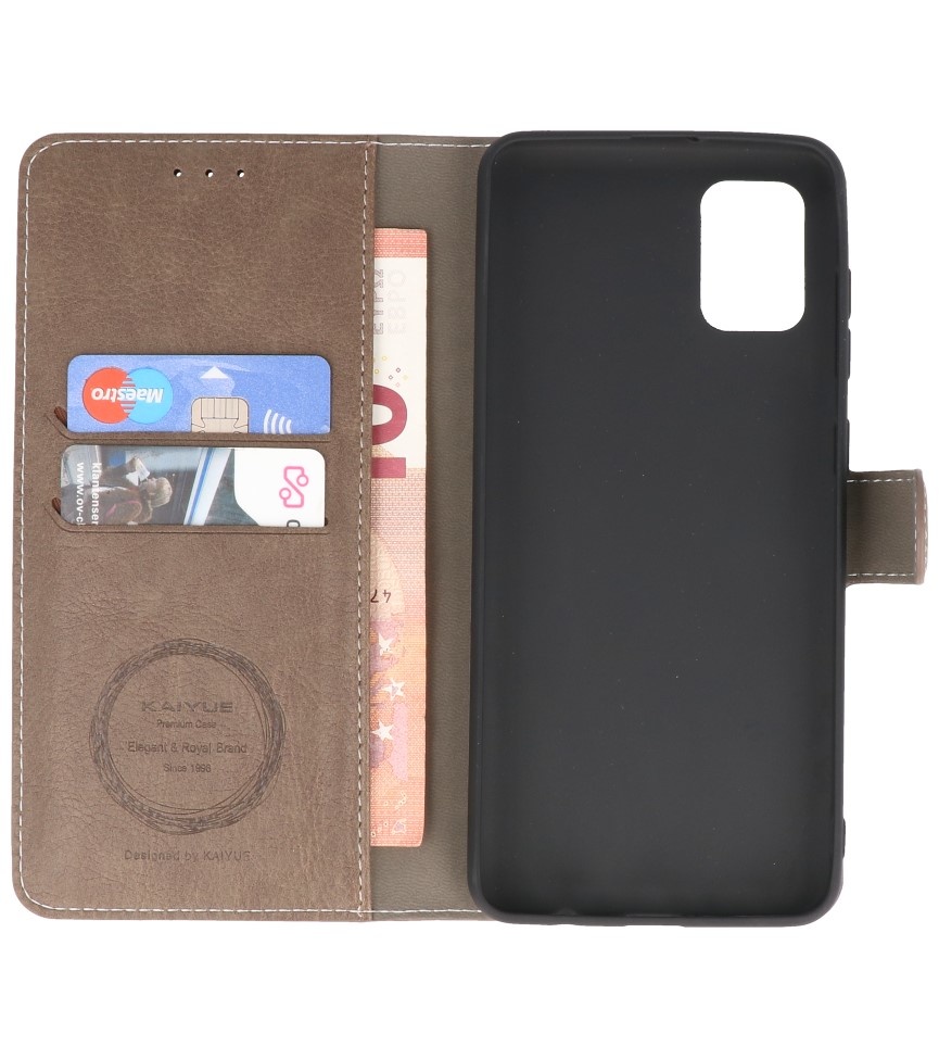 Luxury Wallet Case for Samsung Galaxy A31 Gray