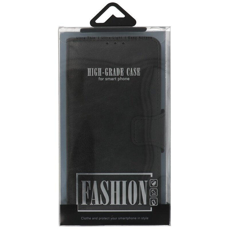 Pull Up PU Leder Bookstyle für Samsung Galaxy A21s Black