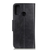 Pull Up PU Leather Bookstyle para Samsung Galaxy A21s Negro