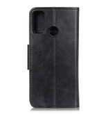 Pull Up PU Leder Bookstyle für Samsung Galaxy A21s Black