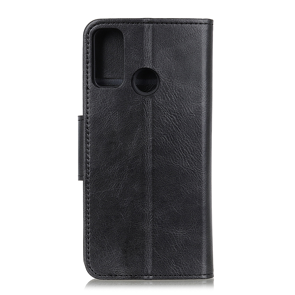 Tirez le style de livre en cuir PU pour Samsung Galaxy A21s noir