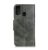Pull Up PU Leder Bookstyle voor Samsung Galaxy A21s Donker Groen