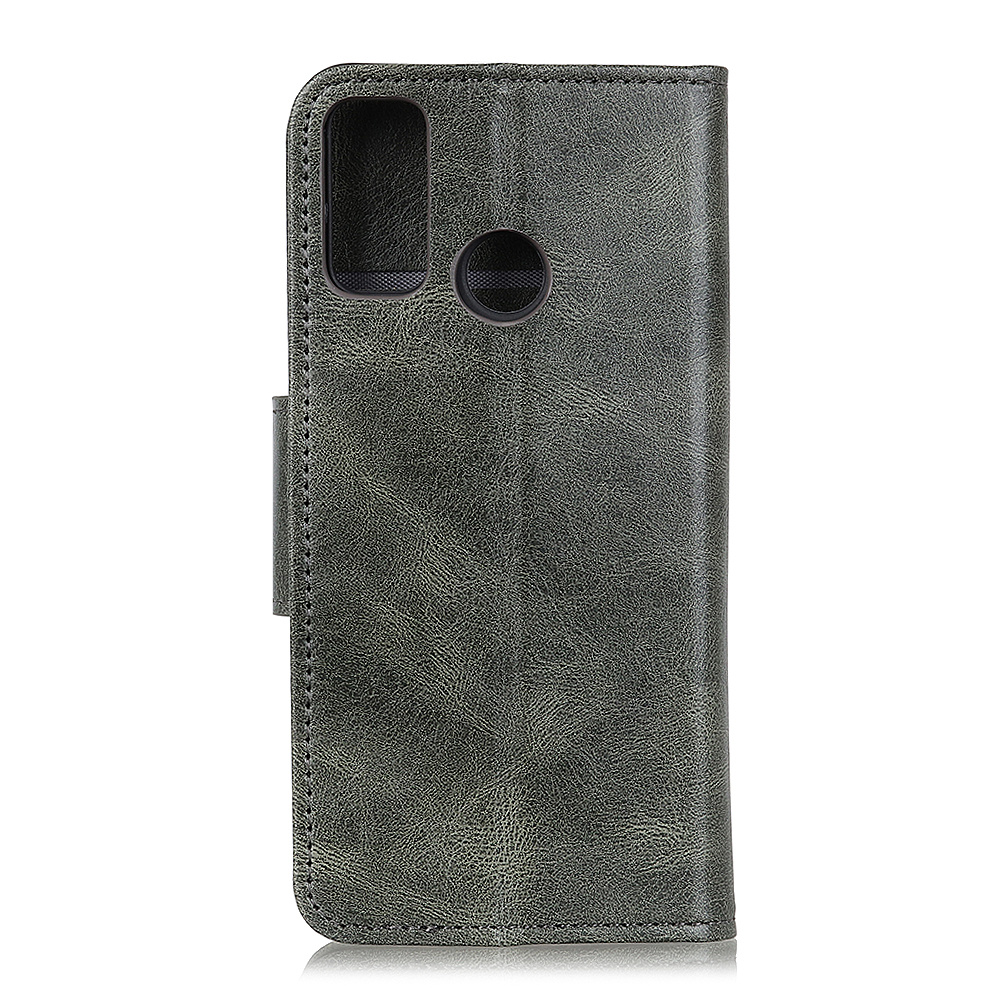 Pull Up PU Leather Bookstyle para Samsung Galaxy A21s Verde Oscuro