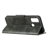 Pull Up PU Leder Bookstyle voor Samsung Galaxy A21s Donker Groen