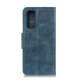 Pull Up PU Leather Bookstyle para Samsung Galaxy Note 20 Azul