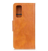 Pull Up PU Leather Bookstyle for Samsung Galaxy Note 20 Brown