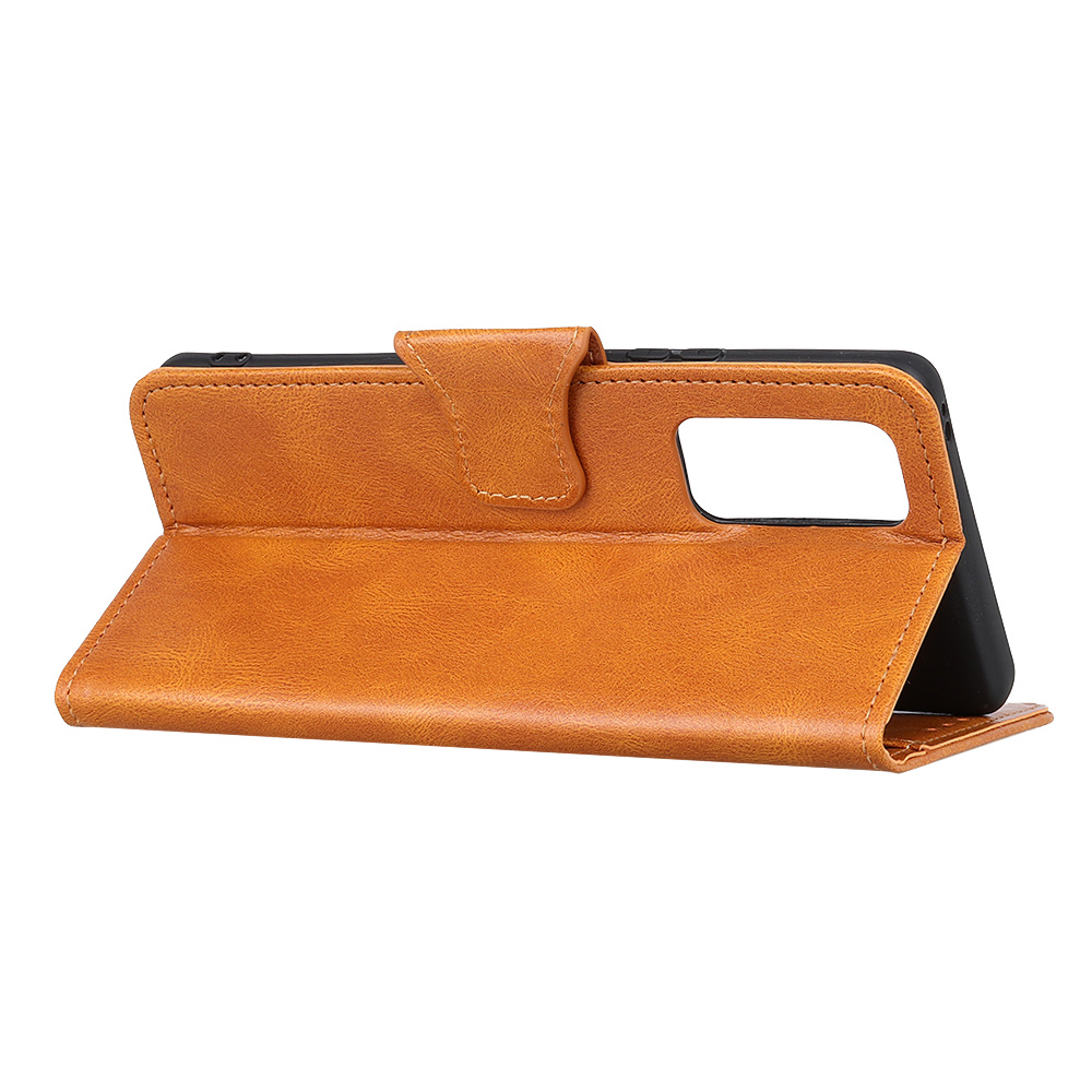 Pull Up PU Leather Bookstyle para Samsung Galaxy Note 20 Marrón