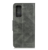 Pull Up PU Leather Bookstyle for Samsung Galaxy Note 20 Dark Green