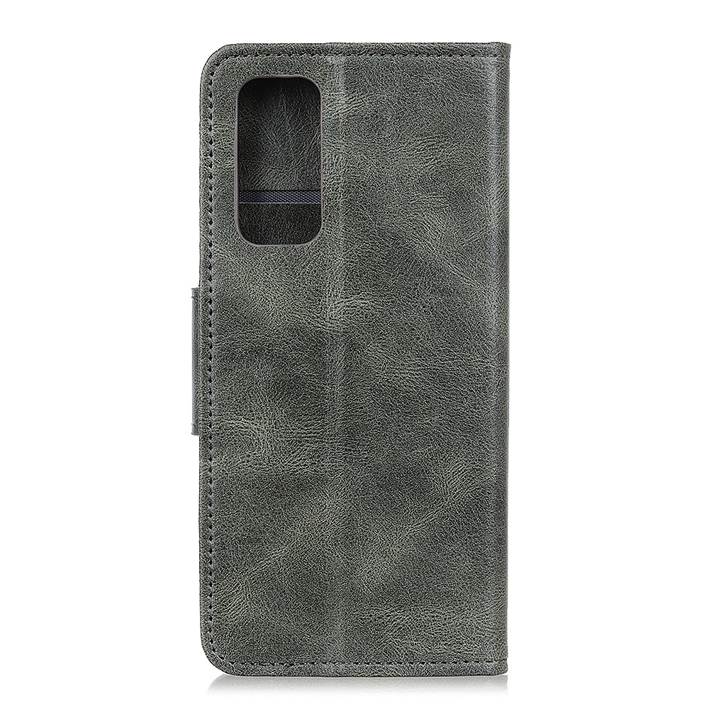 Pull Up PU Leather Bookstyle para Samsung Galaxy Note 20 Verde Oscuro