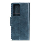 Pull Up PU Leather Bookstyle for Samsung Galaxy Note 20 Ultra Blue