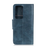 Træk PU-læderbogstilen til Samsung Galaxy Note 20 Ultra Blue