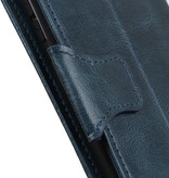 Tirez le style de livre en cuir PU pour Samsung Galaxy Note 20 Ultra Bleu