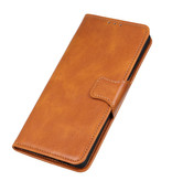 Tirez le style de livre en cuir PU pour Samsung Galaxy Note 20 Ultra Brown