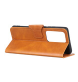 Træk PU-læderbogstilen til Samsung Galaxy Note 20 Ultra Brown