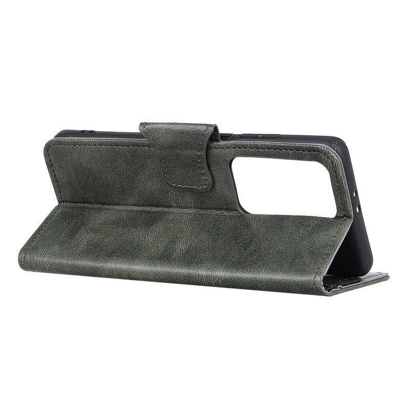 Træk PU-læderbogstilen til Samsung Galaxy Note 20 Ultra Dark