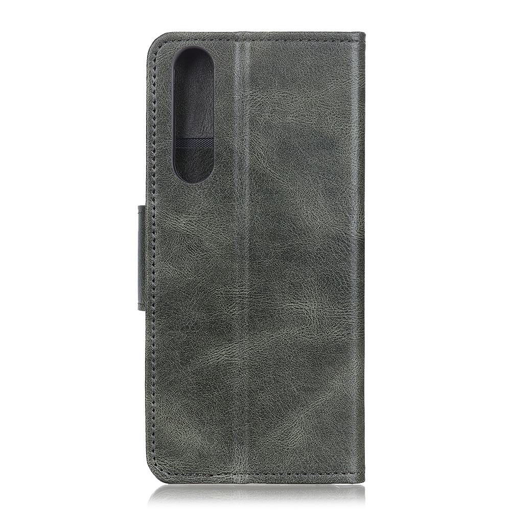 Pull Up PU Leder Bookstyle voor Oppo Find X2 Pro Donker Groen