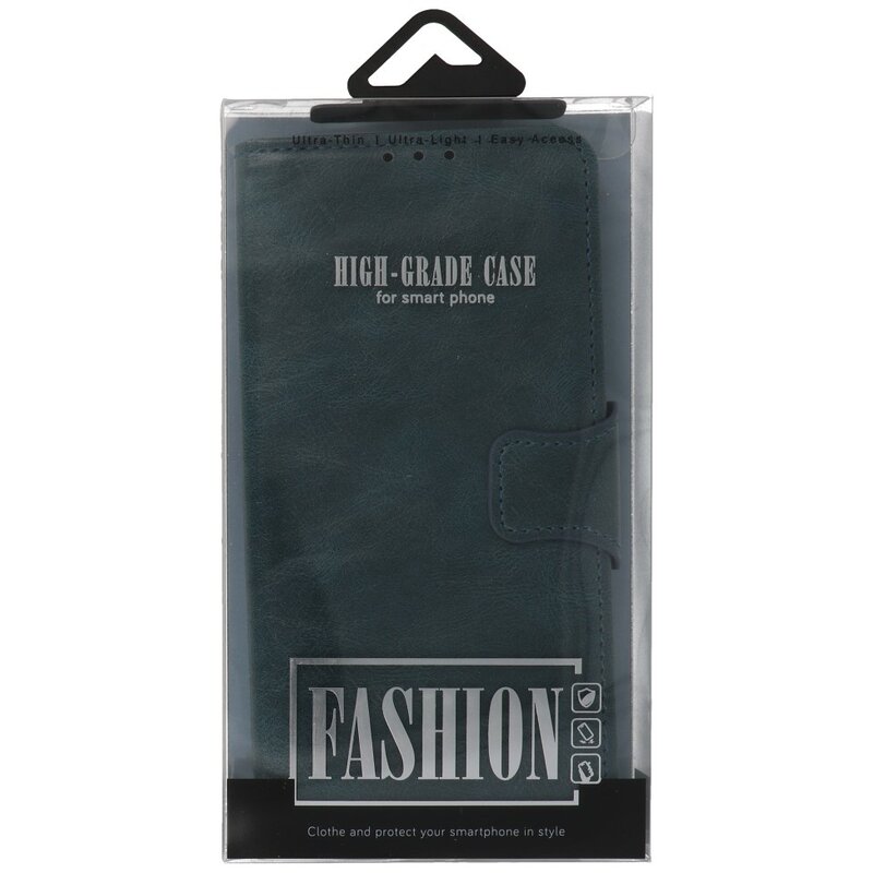 Pull Up PU Leather Bookstyle para Oppo Find X2 Neo Blue