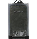 Pull Up PU Leather Bookstyle para Oppo Reno2 Verde Oscuro