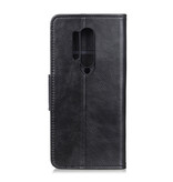 Pull Up PU Leder Bookstyle voor OnePlus 8 Pro Zwart