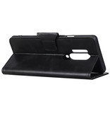 Pull Up PU Leather Bookstyle para OnePlus 8 Pro Negro