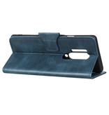 Pull Up PU Leder Bookstyle für OnePlus 8 Pro Blue