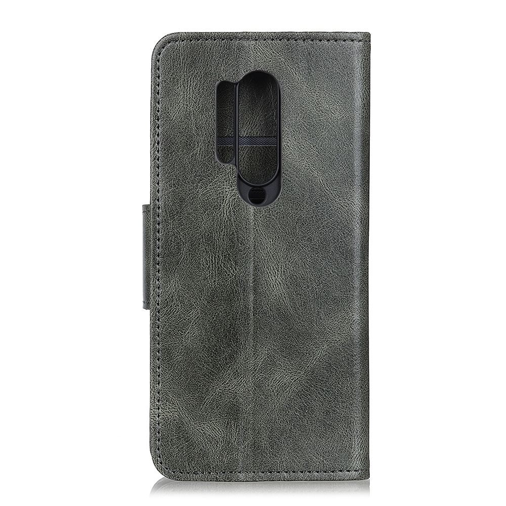 Pull Up PU Leather Bookstyle para OnePlus 8 Pro Verde oscuro